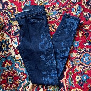 J BRAND FLORAL JEANS SZ 26